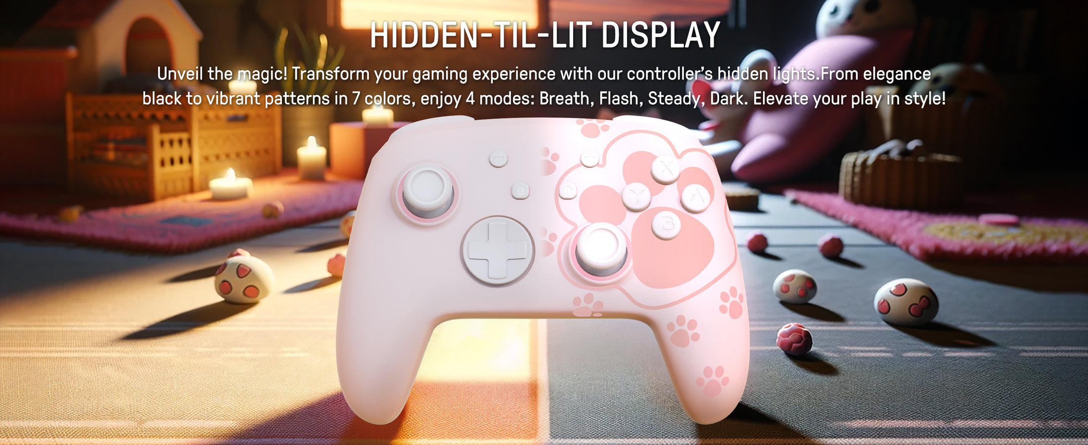 FUNLAB Firefly Switch/Switch2 Pro Controller - Cat Paw