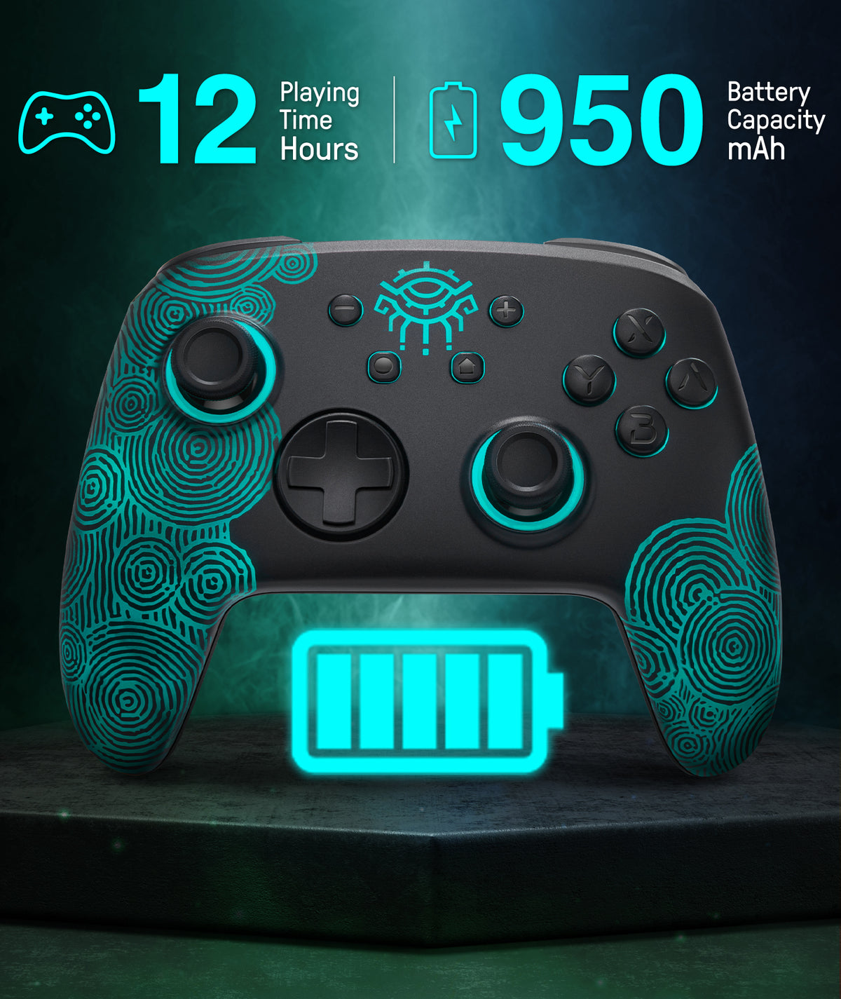 UP TO 12 HOURS. HALL-EFFECT CONTROL.