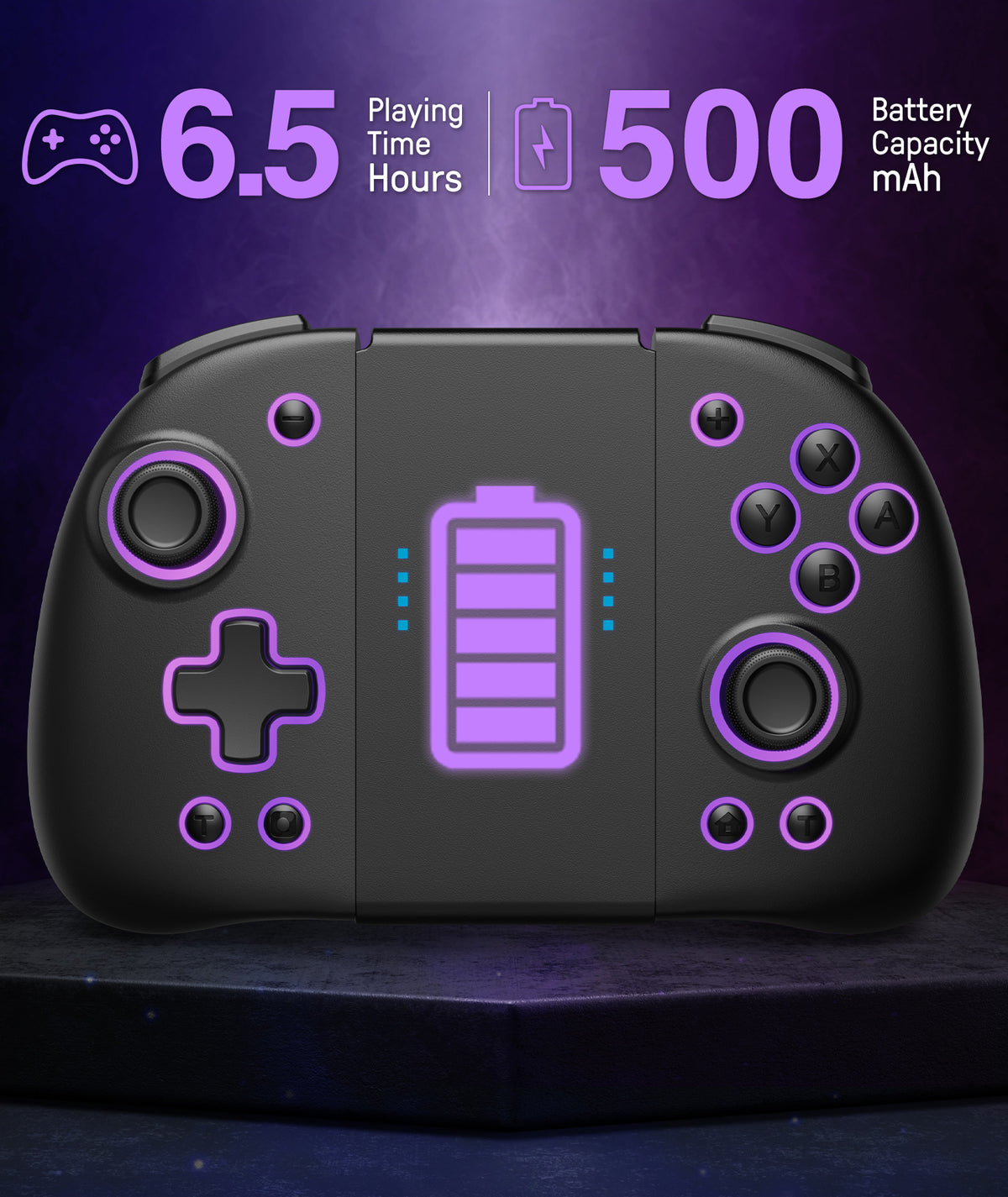 6.5-Hour Playtime. Hall-Effect Control.