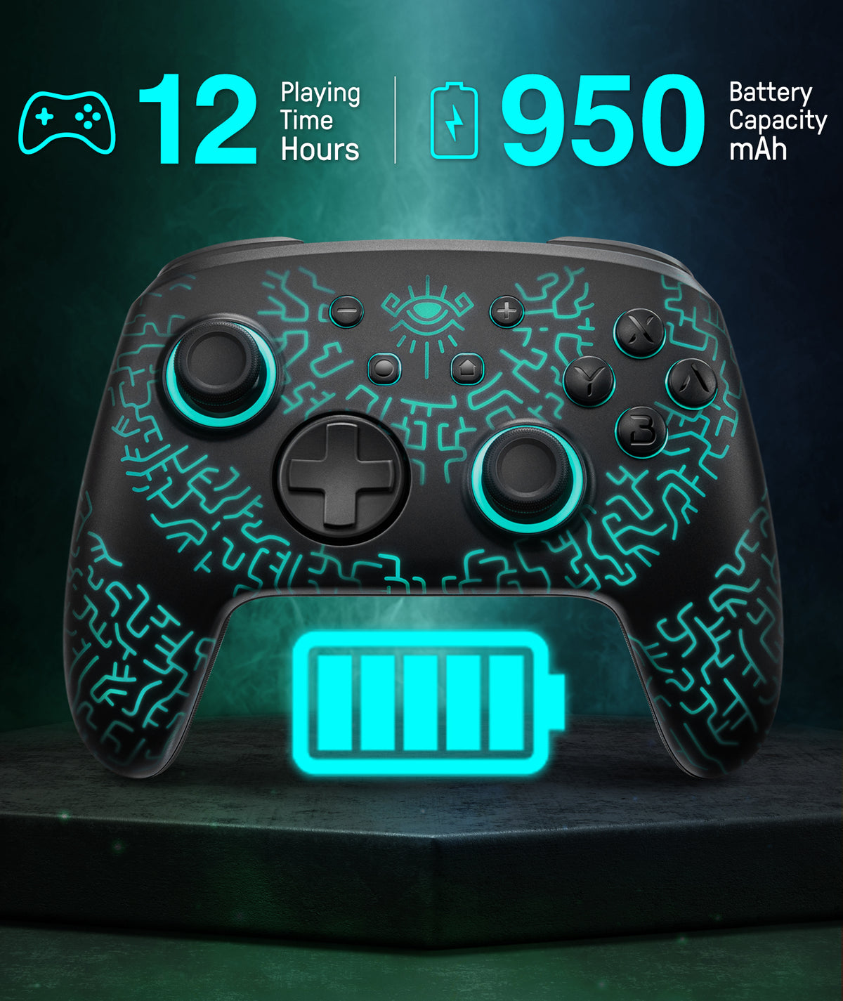 6.5-Hour Playtime. Hall-Effect Control.