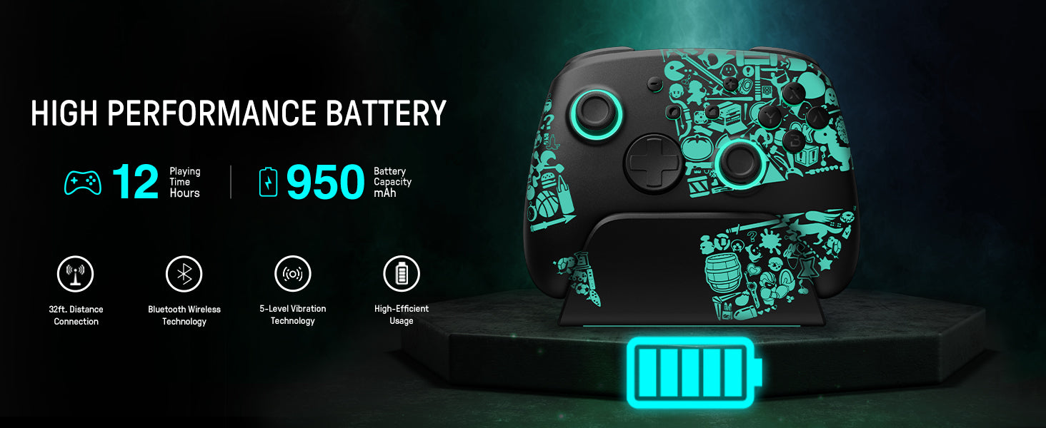 FUNLAB Luminex Switch/Switch2 Pro Controller with Charging Dock - Smash