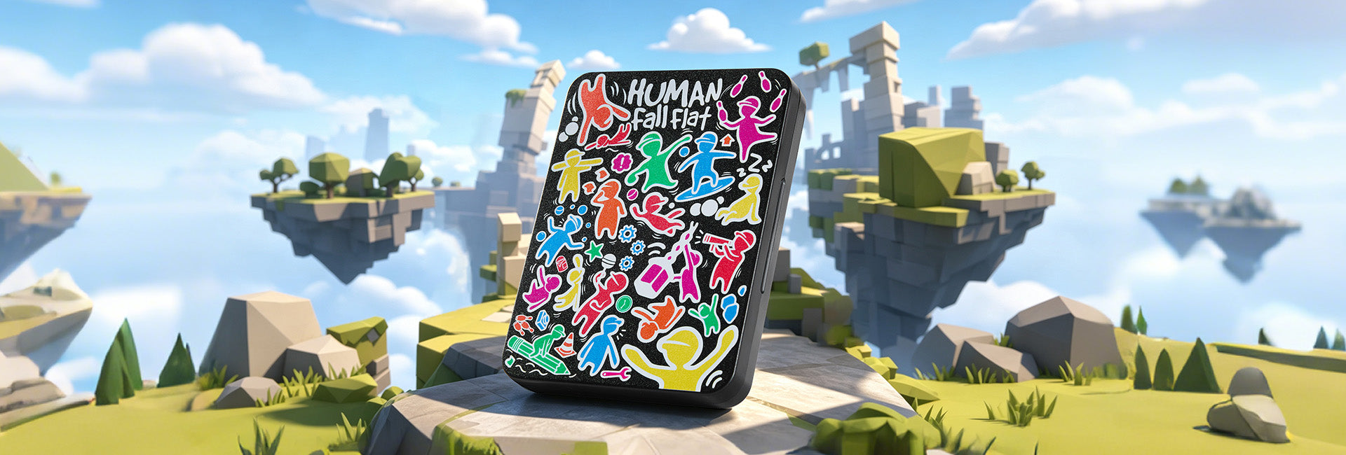 Funlab 16-Slot Game Card Case - HUMAN FALL FLAT Edition