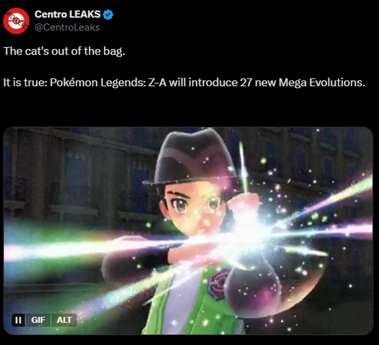 Pokémon Legends: Z-A" Leaks Reveal 27 New Mega Evolutions