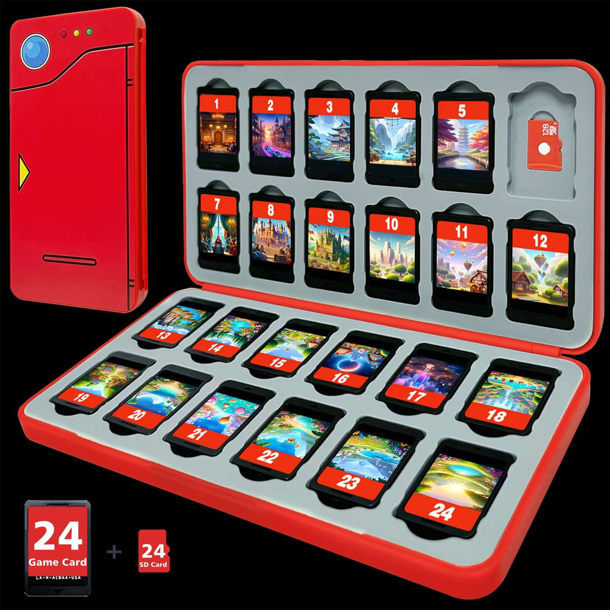 FUNLAB FunVault POKEDEX 24 Switch/Switch2 Game Cards Case