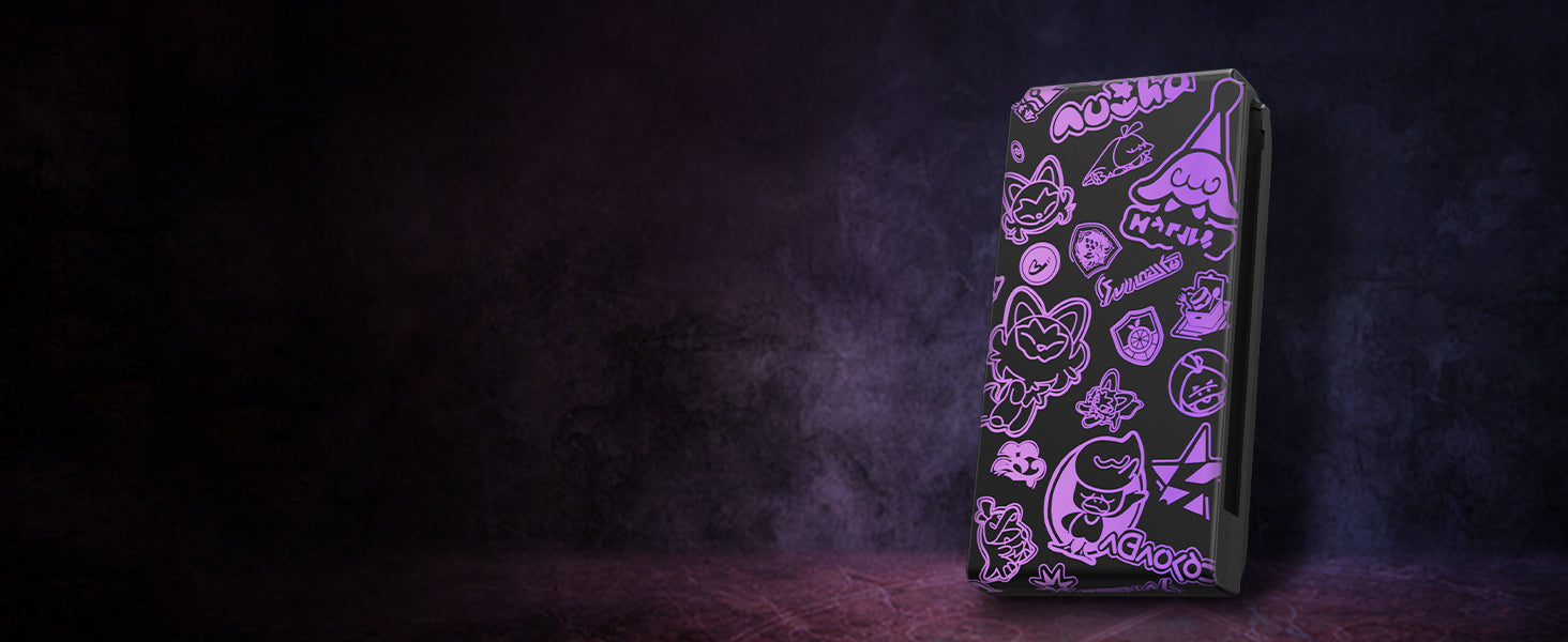 FUNLAB Lumingrip Joy-Con Charging Grip - Scarlet & Violet