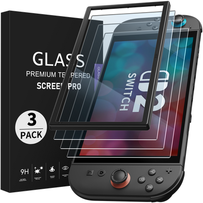 FUNLAB Switch 2 Tempered Glass Screen Protector (3-Pack)