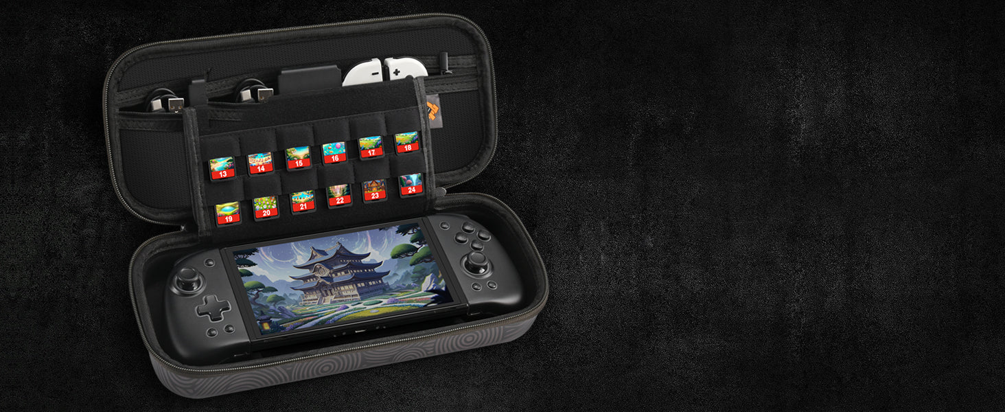 FUNLAB Games Guardian Switch Carrying Case with Joypad Storage - Black