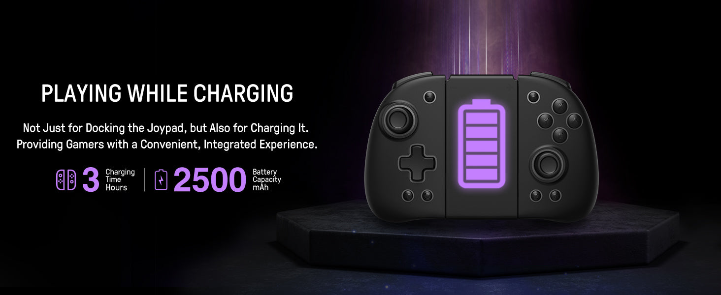 FUNLAB Lumingrip Joy-Con Charging Grip - Scarlet & Violet