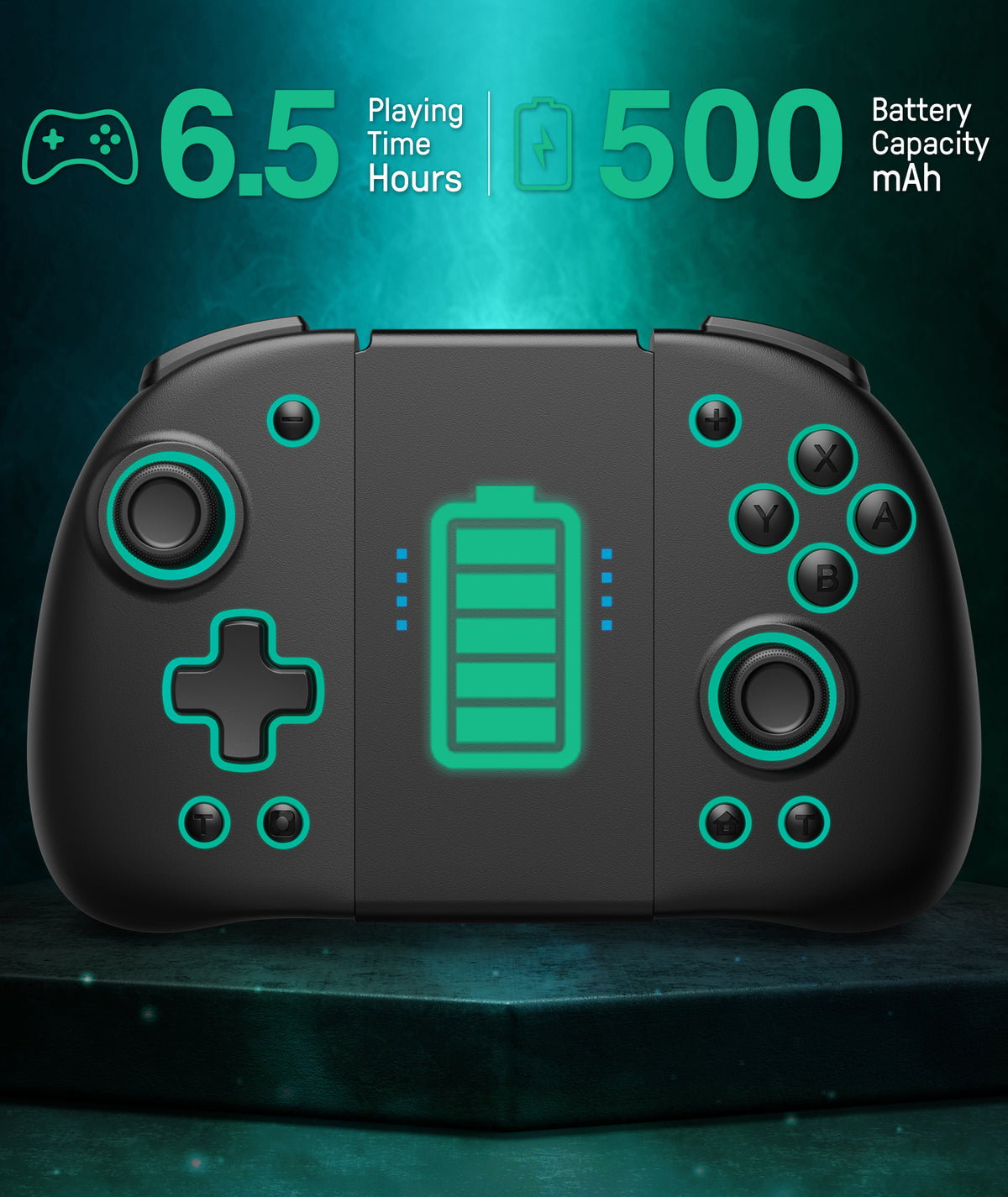 6.5-Hour Playtime. Hall-Effect Control.