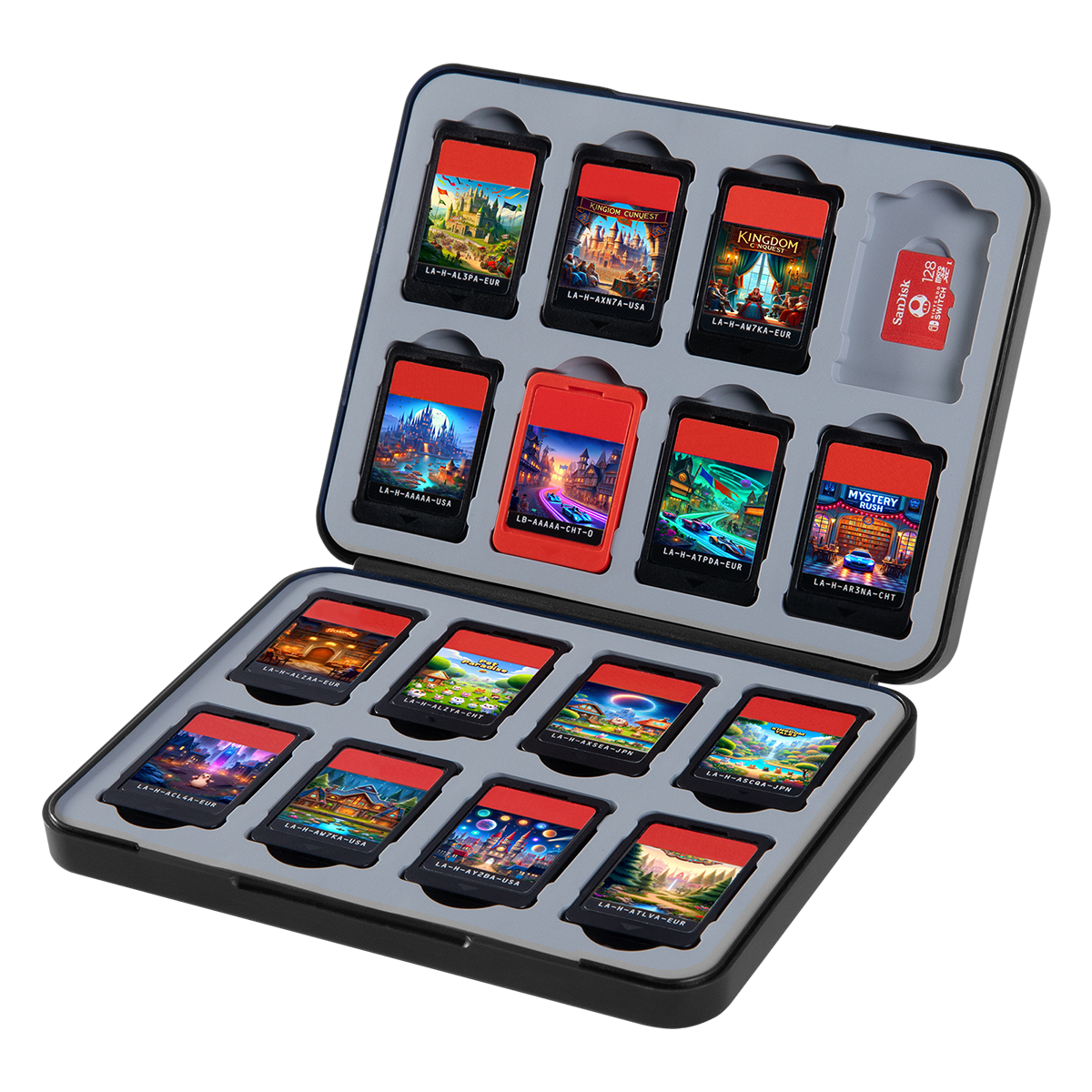 Funlab 16-Slot Game Card Case - HUMAN FALL FLAT Edition