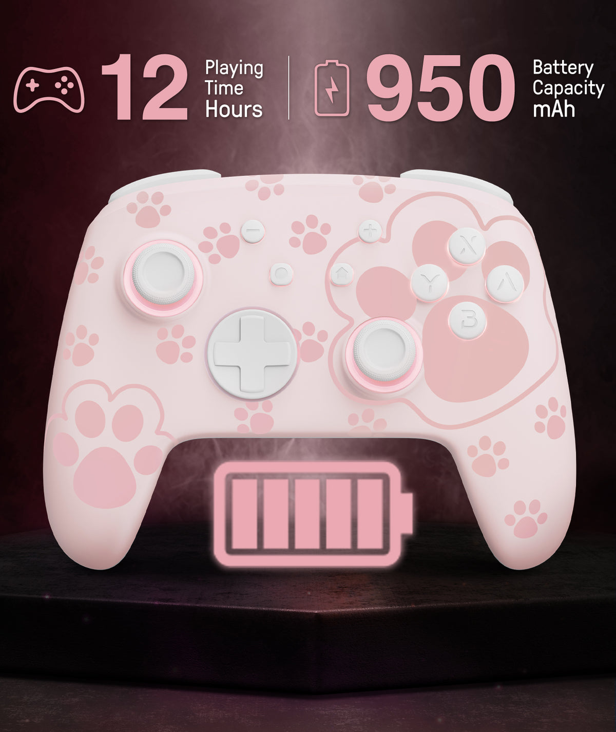6.5-Hour Playtime. Hall-Effect Control.