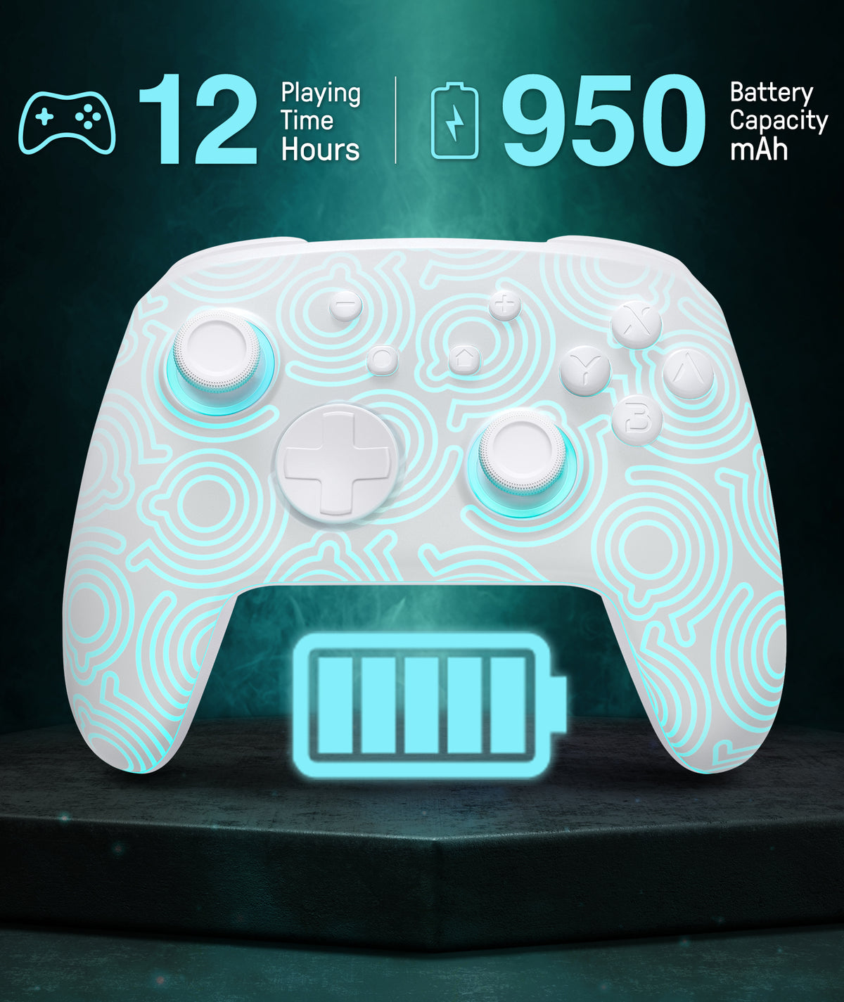 6.5-Hour Playtime. Hall-Effect Control.