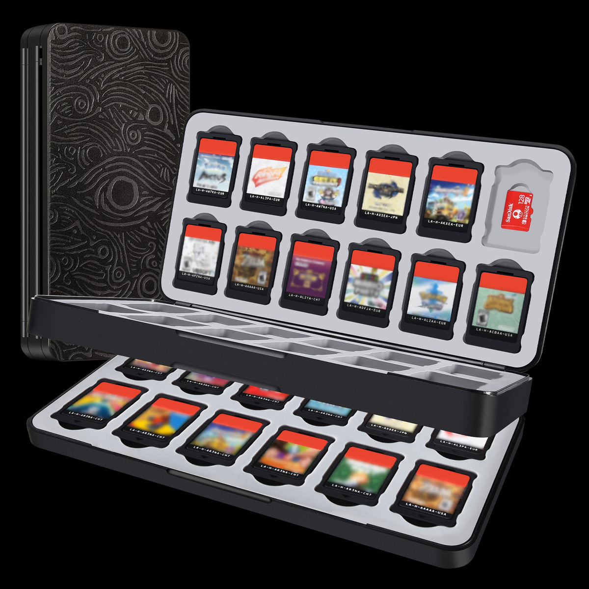FUNLAB 48 Switch/Switch2 Game Cards Case - Black Eye