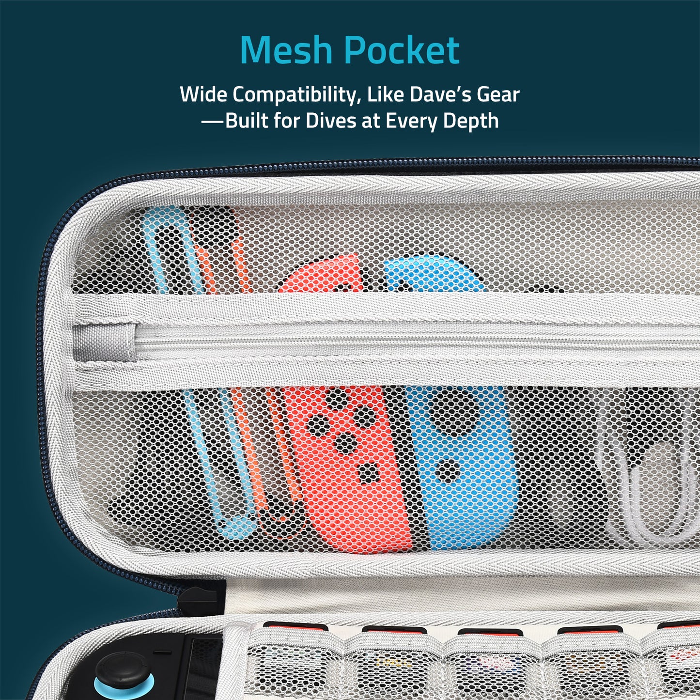 FUNLAB FunCase Mix Switch 2 Carrying Case -Dark blue-DAVE THE DIVER