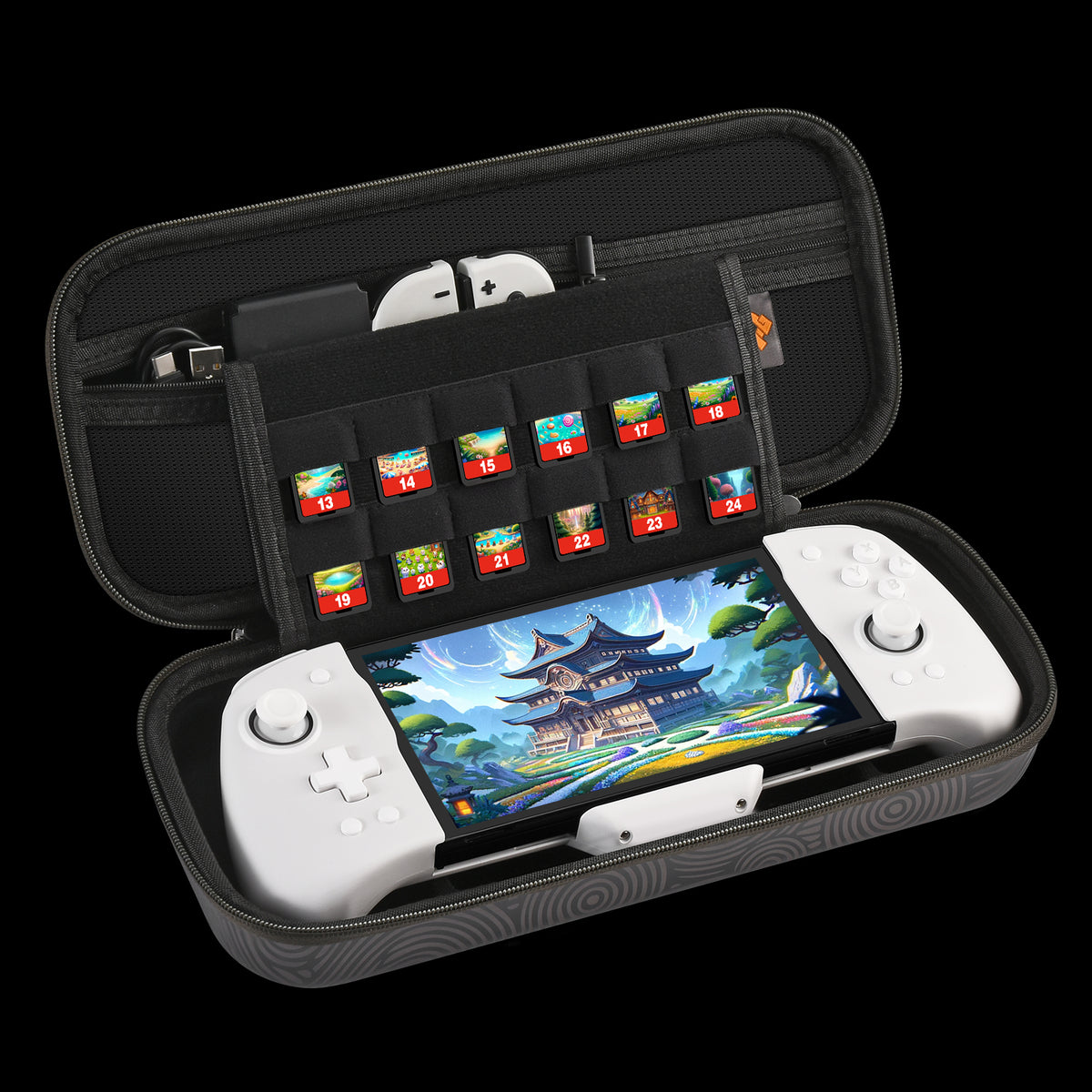 FUNLAB Games Guardian Switch Carrying Case with Joypad Storage - Black