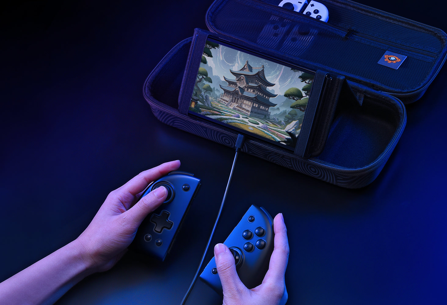 FUNLAB Games Guardian Switch Carrying Case with Joypad Storage - Black
