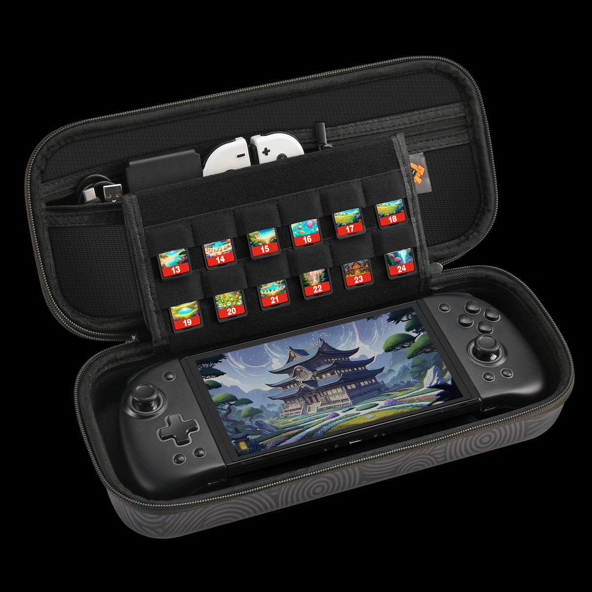 FUNLAB Games Guardian Switch Carrying Case with Joypad Storage - Black