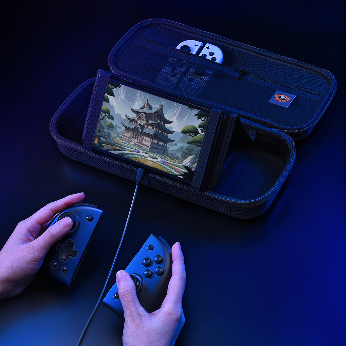 FUNLAB Games Guardian Switch Carrying Case with Joypad Storage - Black