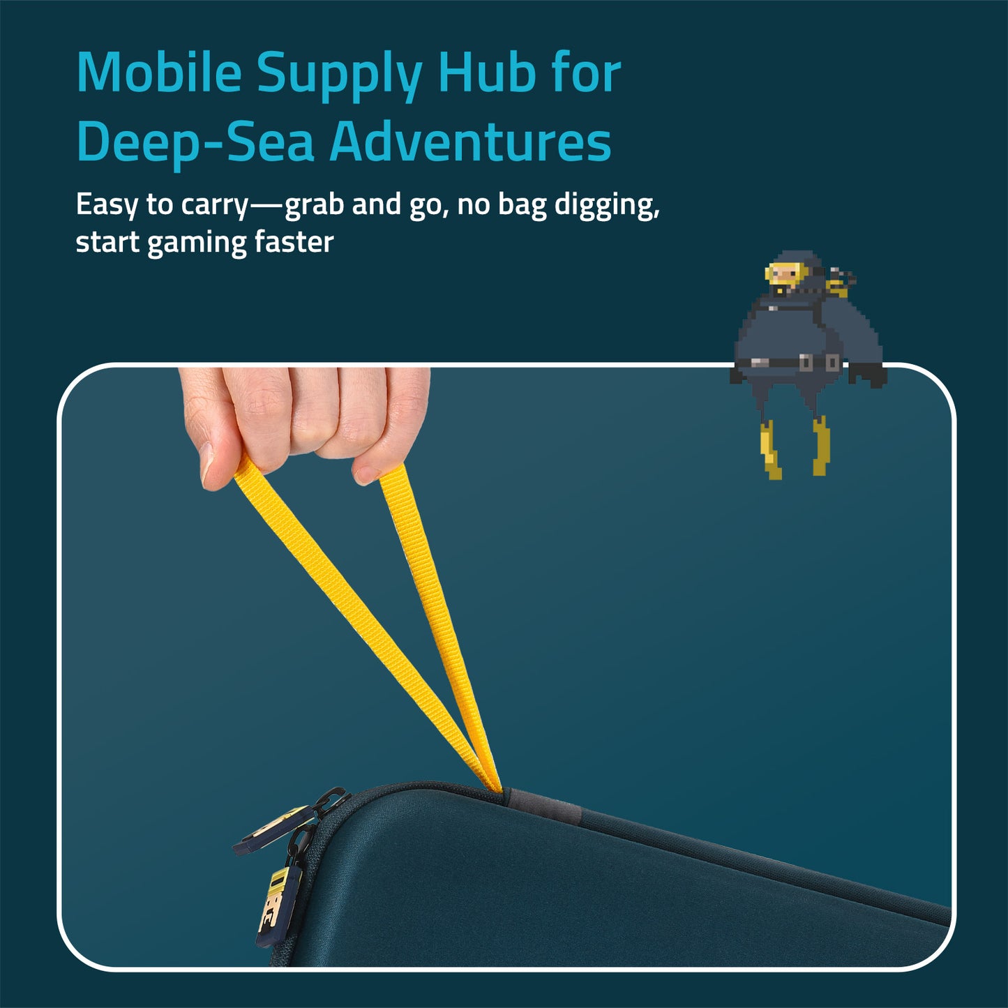 FUNLAB FunCase Mix Switch 2 Carrying Case -Dark blue-DAVE THE DIVER