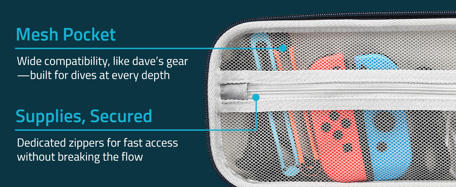 FUNLAB FunCase Mix Switch 2 Carrying Case -Dark blue-DAVE THE DIVER