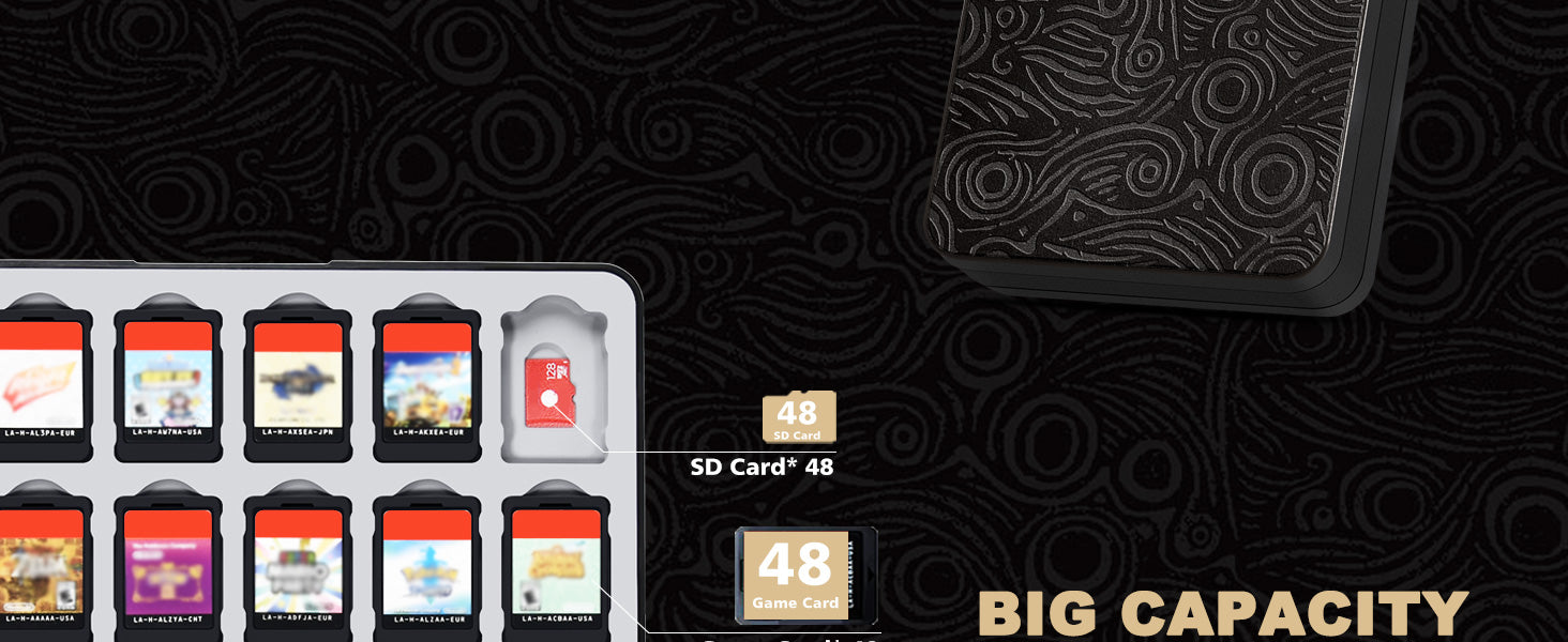 FUNLAB 48 Switch/Switch2 Game Cards Case - Black Eye