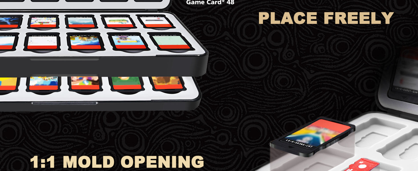 FUNLAB 48 Switch/Switch2 Game Cards Case - Black Eye