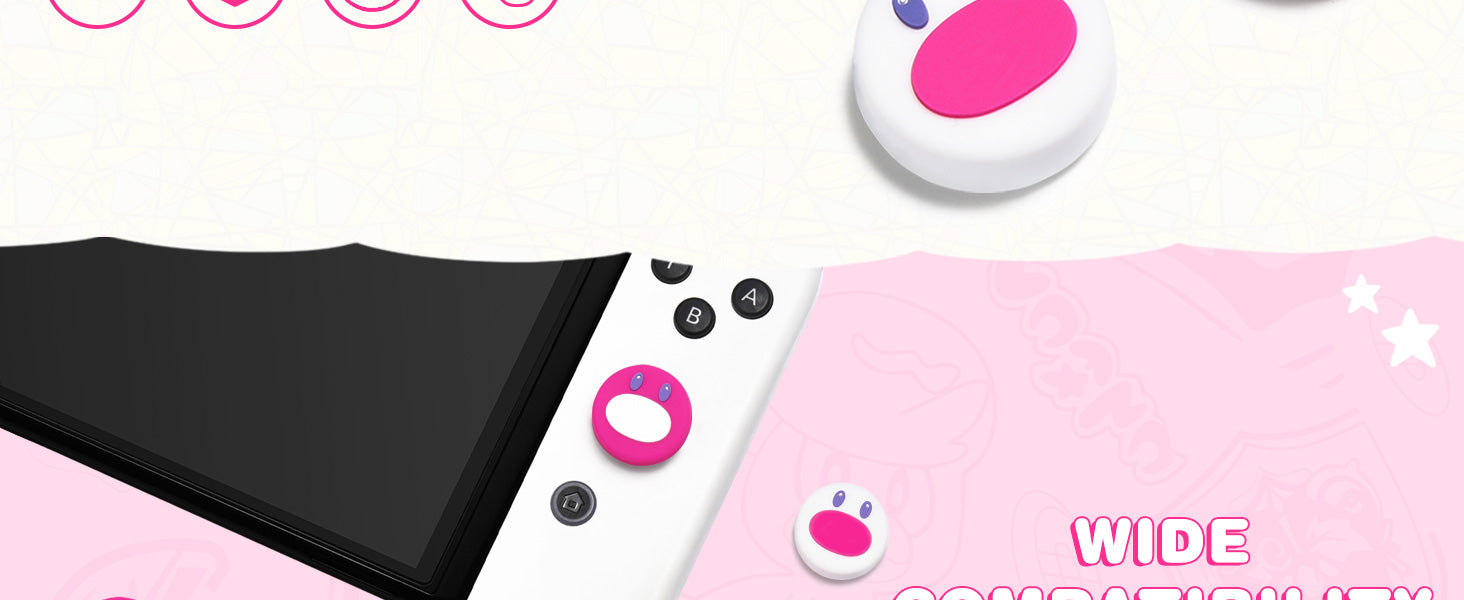 FUNLAB Switch Thumb Grips - Pink & White