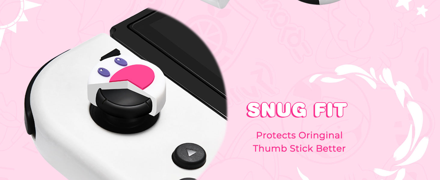 FUNLAB Switch Thumb Grips - Pink & White
