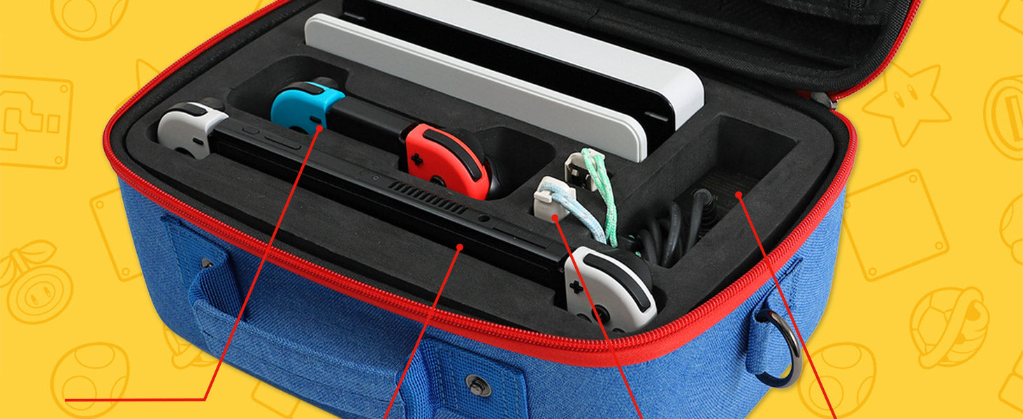 FUNLAB Games Guardian Switch Travel Case - Overall Red